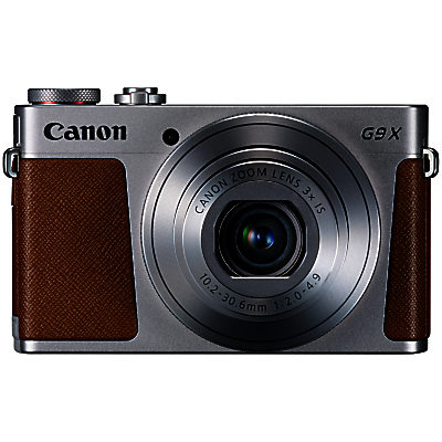 Canon PowerShot G9 X Digital Camera, 1080p, 20MP, 3x Optical Zoom, OIS, NFC, Wi-Fi, 3 Touch Screen Silver